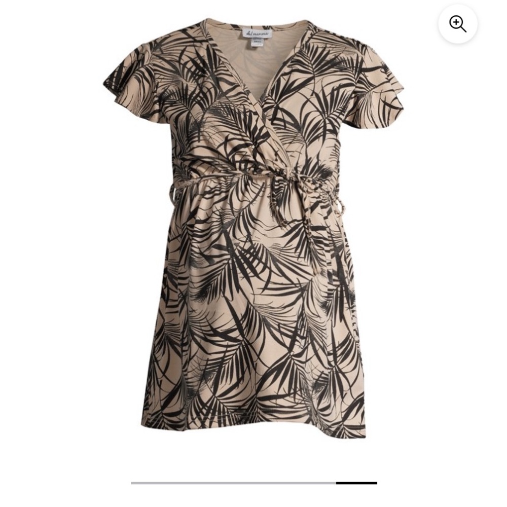 Maternity Flutter Sleeve Wrap Peplum